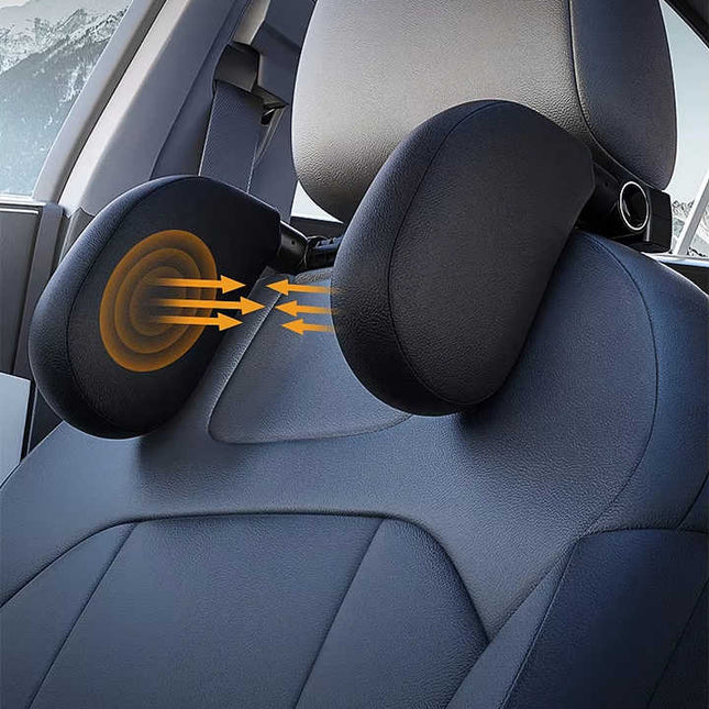 Light Gray Adjustable 3D Memory Foam Car Seat Headrest with Side Support Universal Neck Pillow for Travel – product detail