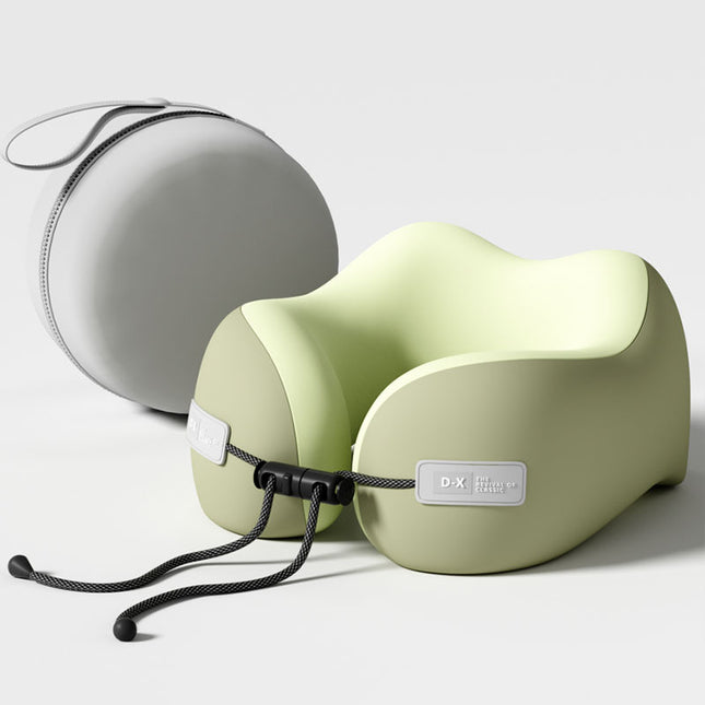 Green Portable U-Shaped Memory Foam Travel Pillow