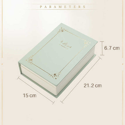 Beige Creative PU Jewelry Storage Book - Magnetic Closure Organizer for Earrings, Rings, and Necklaces(The Jewelry is a prop for the photo shoot and is not included)