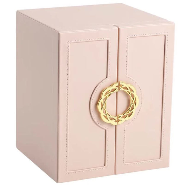 Pink Elegant 5-Layer Large Capacity Jewelry Storage Box with Dual Opening V888-ELOSUNG13848