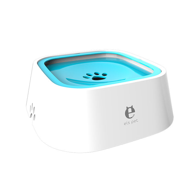 Blue Anti-Spill Floating Pet Water Bowl for Dogs and Cats