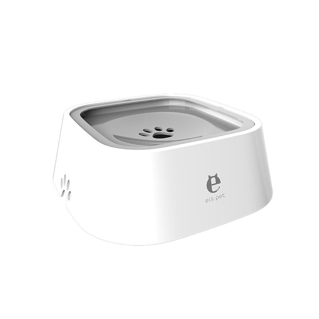 Grey Anti-Spill Floating Pet Water Bowl for Dogs (Wet Mouth Design)