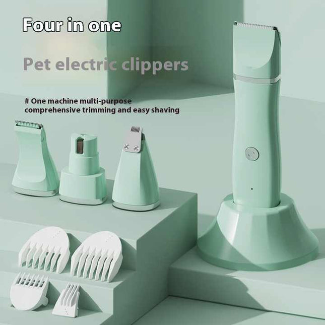 Light Green 4-in-1 Pet Grooming Electric Clippers – product detail