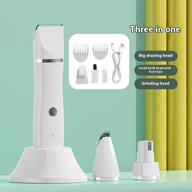 White 4-in-1 Pet Grooming Electric Clippers