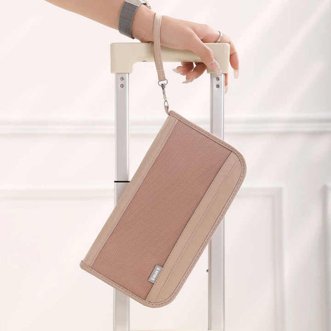Pink Portable RFID Blocking Travel Passport Holder with Large Capacity – product detail