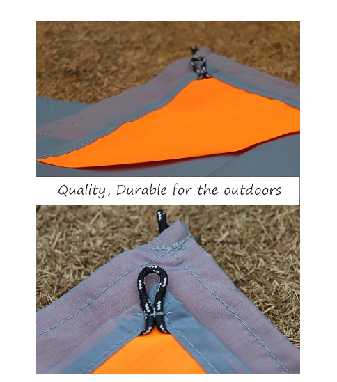 Grey And Orange Portable Waterproof Camping Mat – product detail