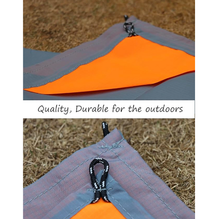 Grey And Blue Portable Waterproof Camping Mat - Foldable Picnic and Beach Blanket