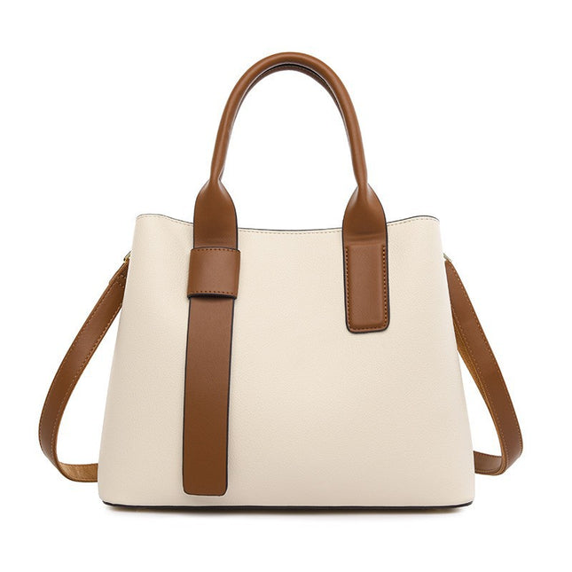 Beige and Brown Retro Fashion Handbag