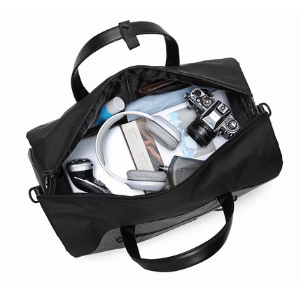 Men's Black Waterproof Multi-Functional Travel Duffel Bag – design and finish