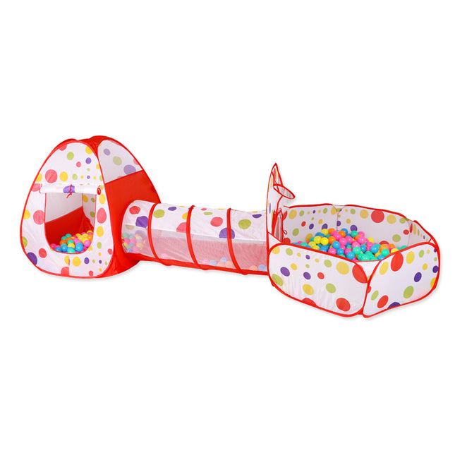 Red 3-in-1 Kids Play Tent Set