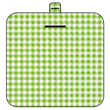 Thickened Waterproof Picnic Blanket - Portable Outdoor Beach Mat for Camping and Hiking 150*200cm(Green Plaid)