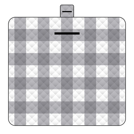Thickened Waterproof Picnic Blanket - Portable Outdoor Beach Mat for Camping and Hiking 150*200cm(Gray plaid)