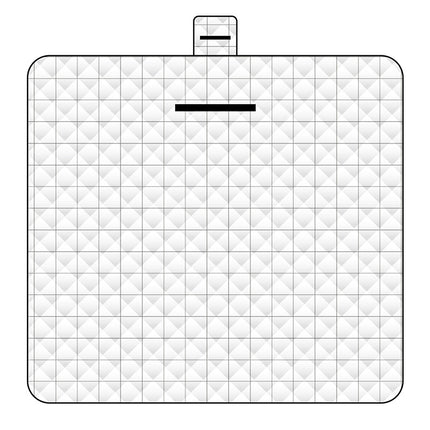 Thickened Waterproof Picnic Blanket - Portable Outdoor Beach Mat for Camping and Hiking 150*200cm(White plaid)