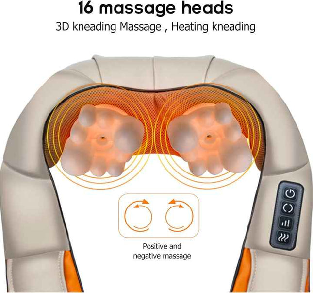 Portable Kneading Neck and Shoulder Massager with Heat – product detail
