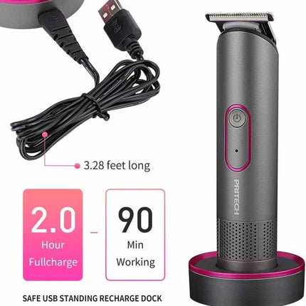 PRITECH PR-2888 Professional Hair Clipper Kit - USB Rechargeable, 600mAh Battery, IPX6 Waterproof Grooming Set