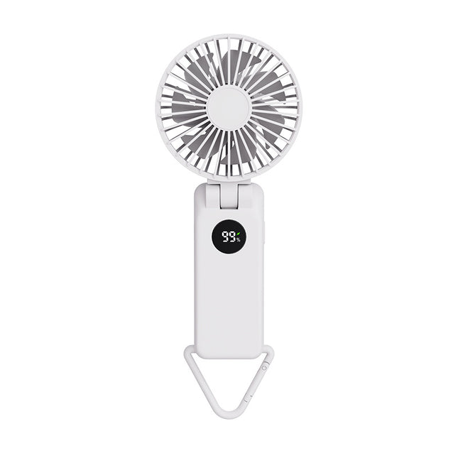 White Portable Handheld Fan with 2000mAh Battery