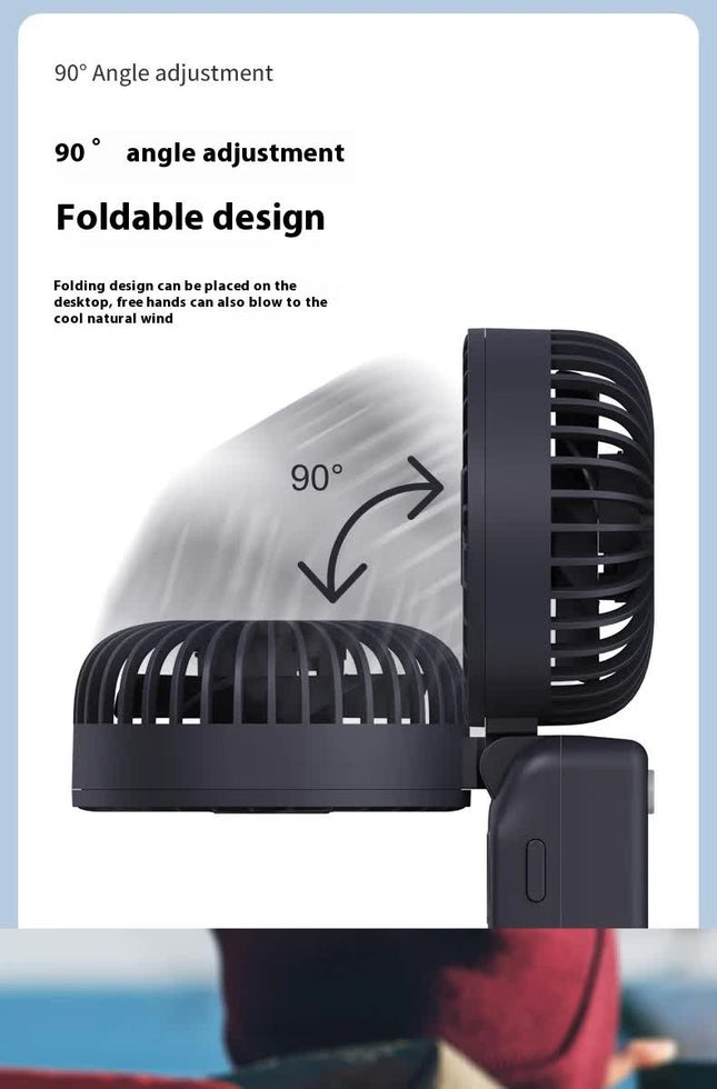 White Portable Handheld Fan with 2000mAh Battery – product detail