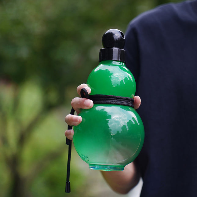 32oz Black Myth Wukong Inspired Gourd Water Plastic Green Bottle