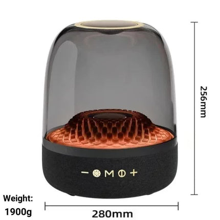 LP90 Black 360 Degree Bluetooth Home Theater Speaker With One Microphone – shape and profile