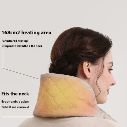 Beige Upgraded Electric Heated Scarf - 3-Level Adjustable Heating