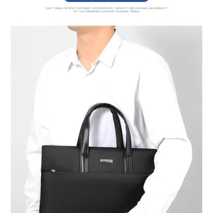 Gray Lightweight Business Tote Bag - Durable and Stylish for Work and Travel