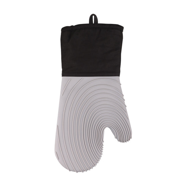 Gray Spiral Pattern Silicone Oven Mitts