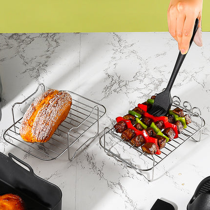 9-Piece Air Fryer Accessories Set - Silicone Liners, Grill Racks, Cooking Tools
