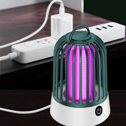Green Electric Mosquito Killer Lamp with Dual Modes -1200MA USB Rechargeable