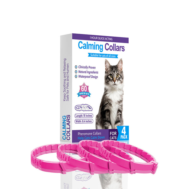 Pink Calming Collars for Cats