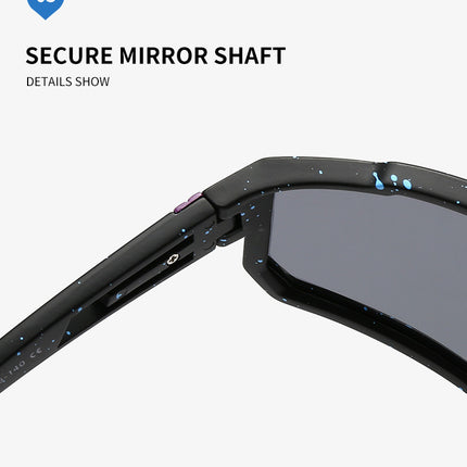 UV400 Sports Sunglasses with Polarized TAC Lens - Black/Black