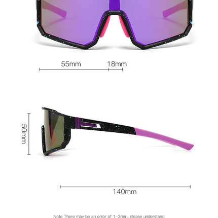 UV400 Sports Sunglasses with Polarized TAC Lens - Black/Silver