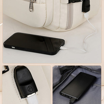 Gray Capacity Travel Backpack with USB Charging Port - Gray