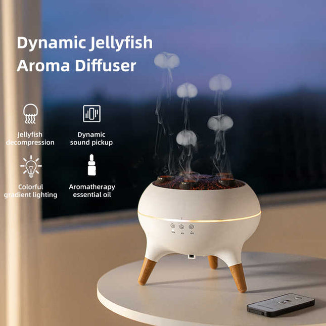 Dynamic Jellyfish Aroma Diffuser with Timer Ambient Lighting and Adjustable Mist Modes V888-ELOSUNG15368