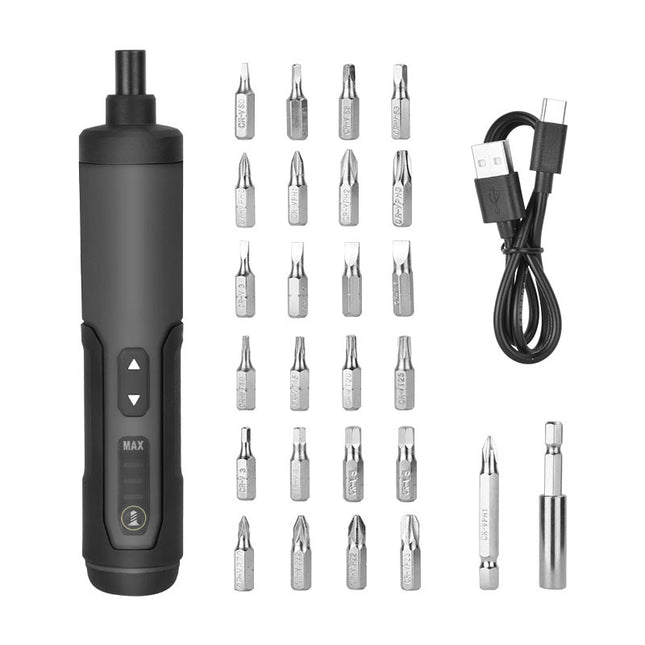3.6V Li-ion Cordless Electric Screwdriver Set with 24 Bits LED Light and Torque Adjustment 300rmp
