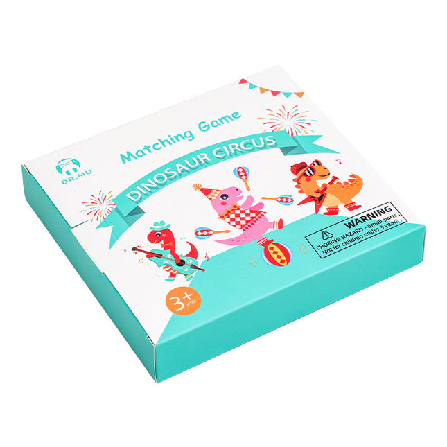Dinosaur Circus Matching Game for Kids with Wooden Dice and Timer – product detail