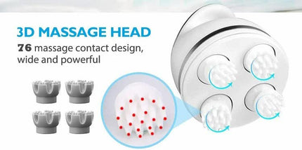 Blue Portable 3D Electric Massage Device with Adjustable Speeds and USB Charging