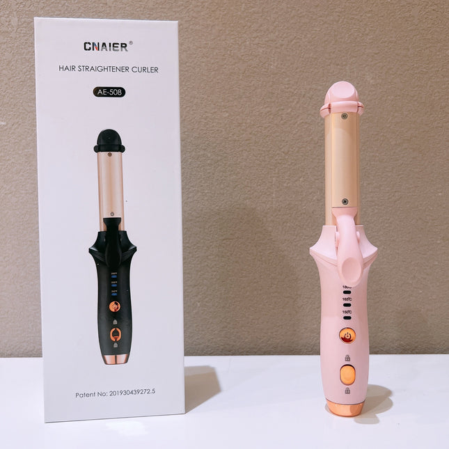 Pink Mini Cordless Hair Curler with Adjustable Heat Settings and USB Charging V888-ELOSUNG15481