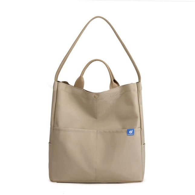 Apricot Minimalist Nylon Tote Bag with Adjustable Shoulder Strap Large Capacity V888-ELOSUNG15499
