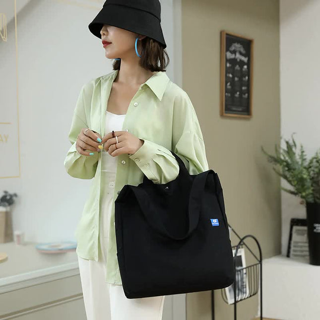 Apricot Minimalist Nylon Tote Bag with Adjustable Shoulder Strap Large Capacity – product detail