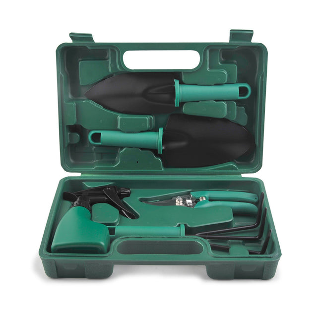 YL/L05 Green 5-Piece Compact Gardening Tool Set with Durable Case