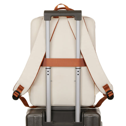 Beige Waterproof Business Backpack - 31L Capacity, Stylish and Versatile