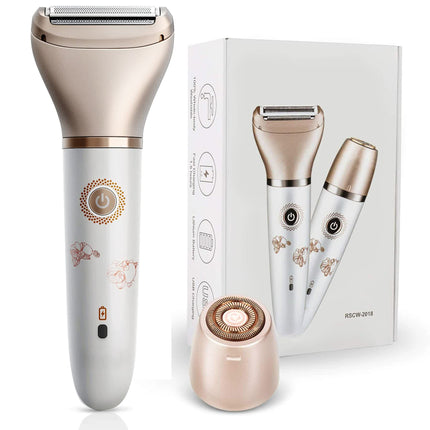 Elegant Rechargeable Electric Lady Shaver with Replaceable Head - Portable Grooming Solution