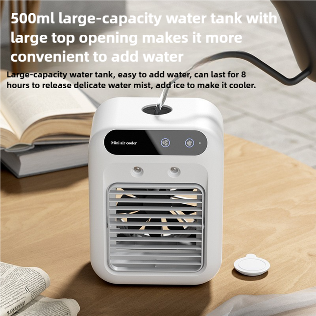 Portable Mini Air Cooler L7 with 500ml Water Tank and Humidifier Function – product detail
