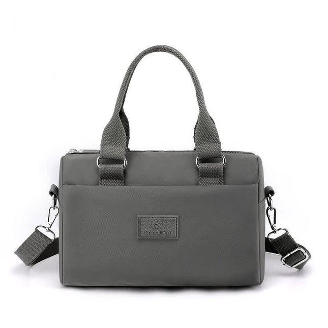 0485# Gray Multifunctional Nylon Shoulder Bag