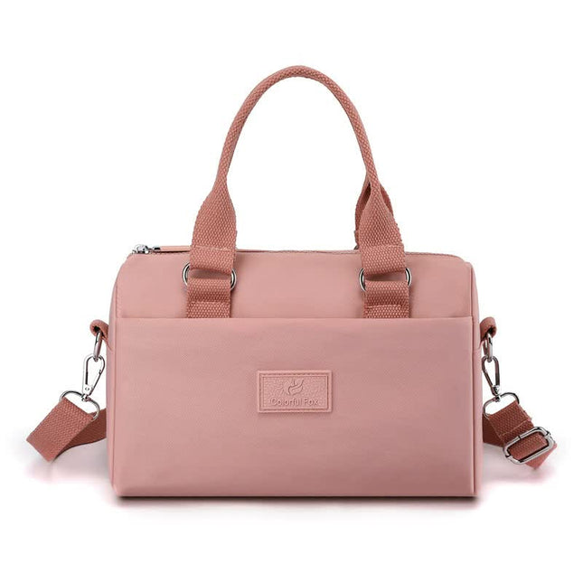 0485# Pink Multifunctional Nylon Shoulder Bag