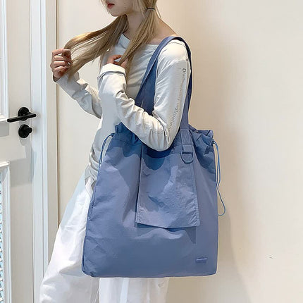Pink Large Capacity Tote Bag - Lightweight Single Shoulder Bag for Commute, Casual Outings, and Shopping