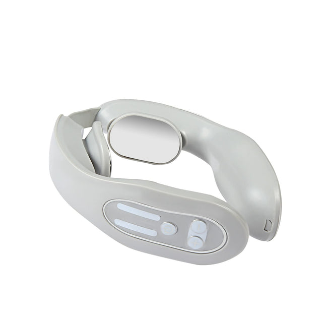 Gray 12-Level Intelligent Neck Massager with Heating Function