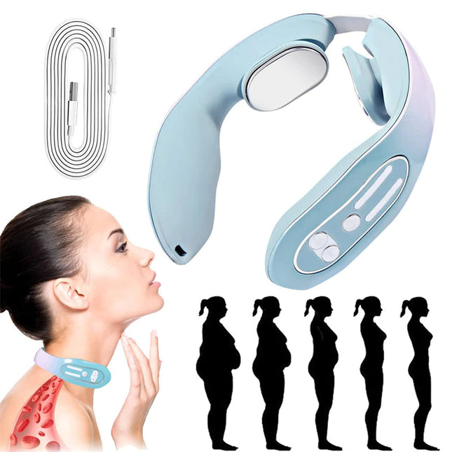 Gray 12-Level Intelligent Neck Massager with Heating Function – product detail