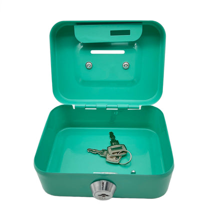 2PCS/Gray Mini Lockable Cash Box with Handle - Secure Money Storage Box