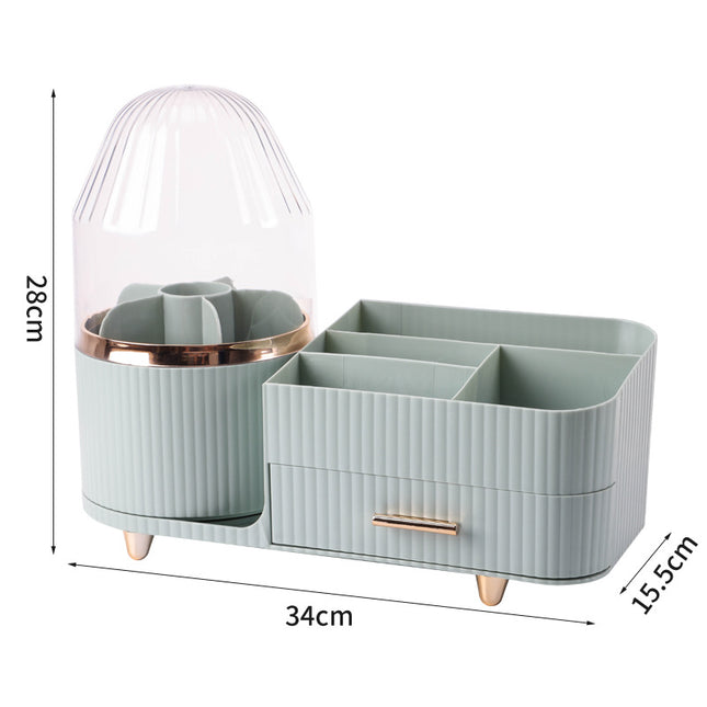 Green Rotating Makeup Organizer Box